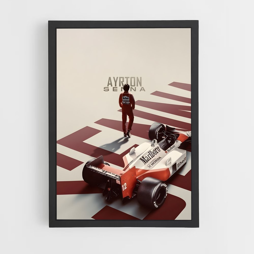 ap-ayrton senna-7 cadre Noir