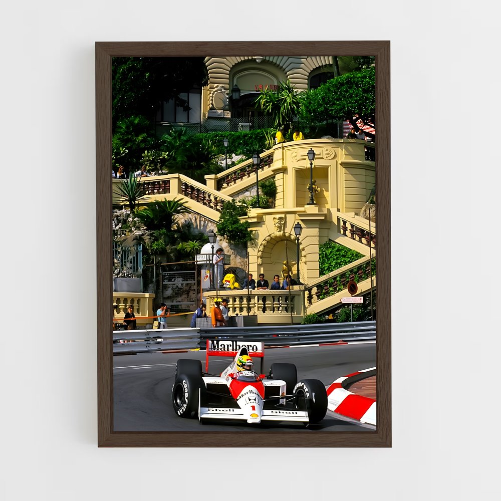 ap-ayrton senna-8 cadre Bois foncé