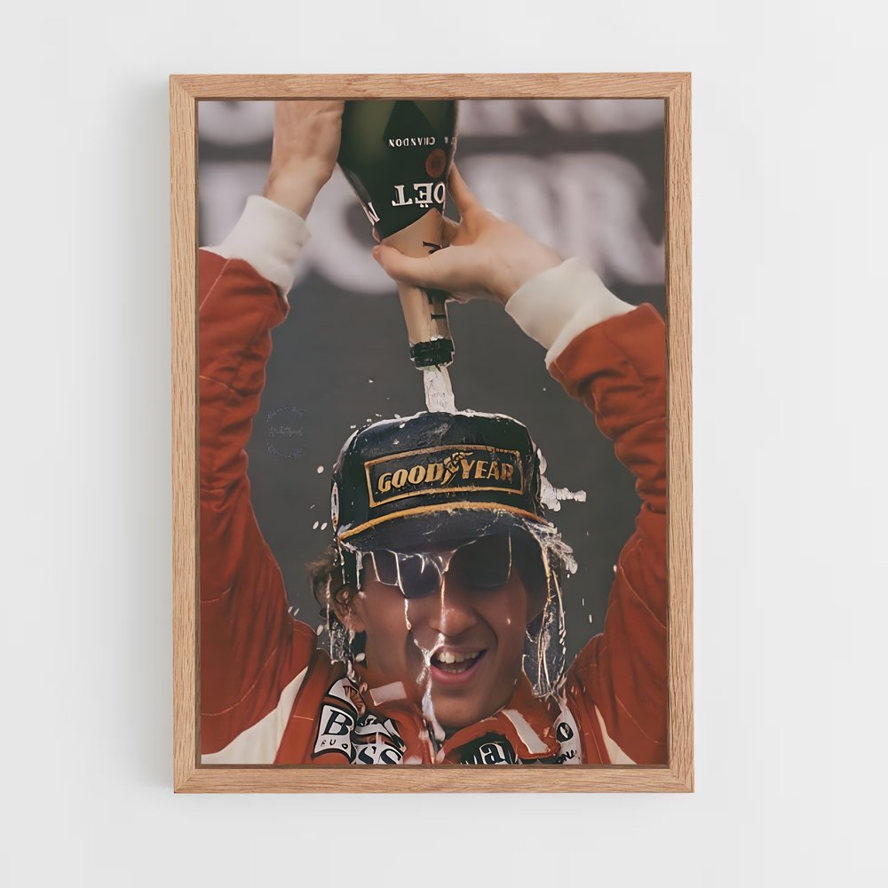 ap-ayrton senna-9 cadre Bois clair