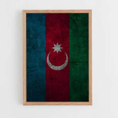 ap-azerbaijan flag-3 cadre Bois clair