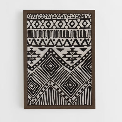 ap-aztec patterns-2 cadre Bois foncé