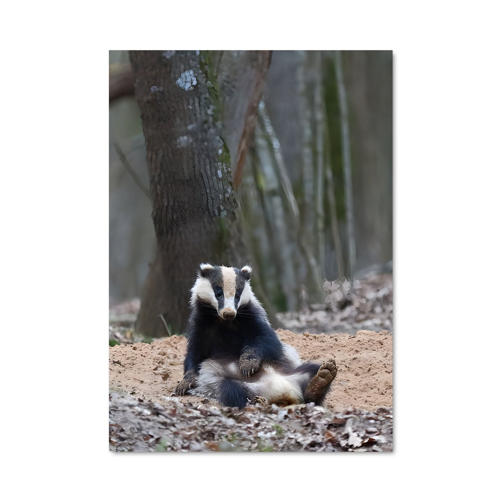 Poster Petit Blaireau en Folie