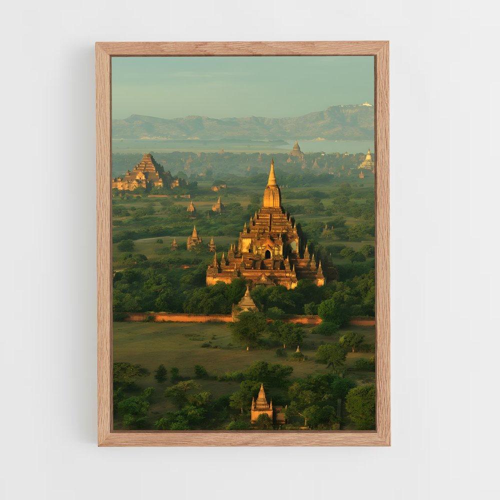 ap-bagan temples-1 cadre Bois clair