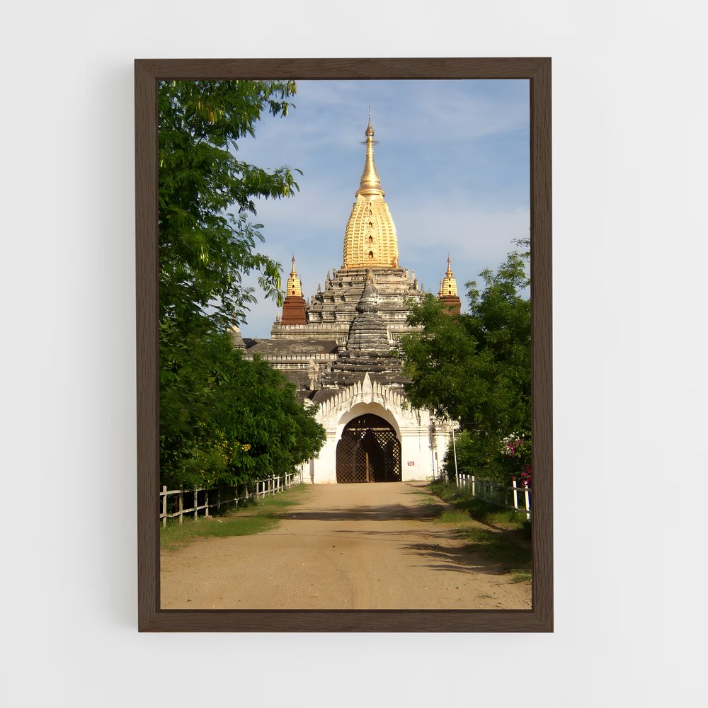 ap-bagan temples-4 cadre Bois foncé