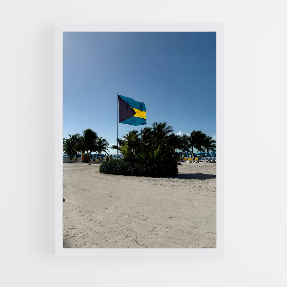 ap-bahamas flag-1 cadre Blanc