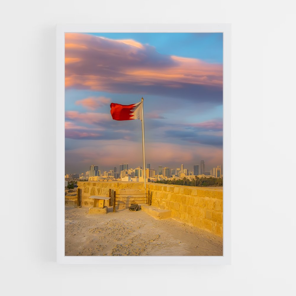 ap-bahrain flag-3 cadre Blanc