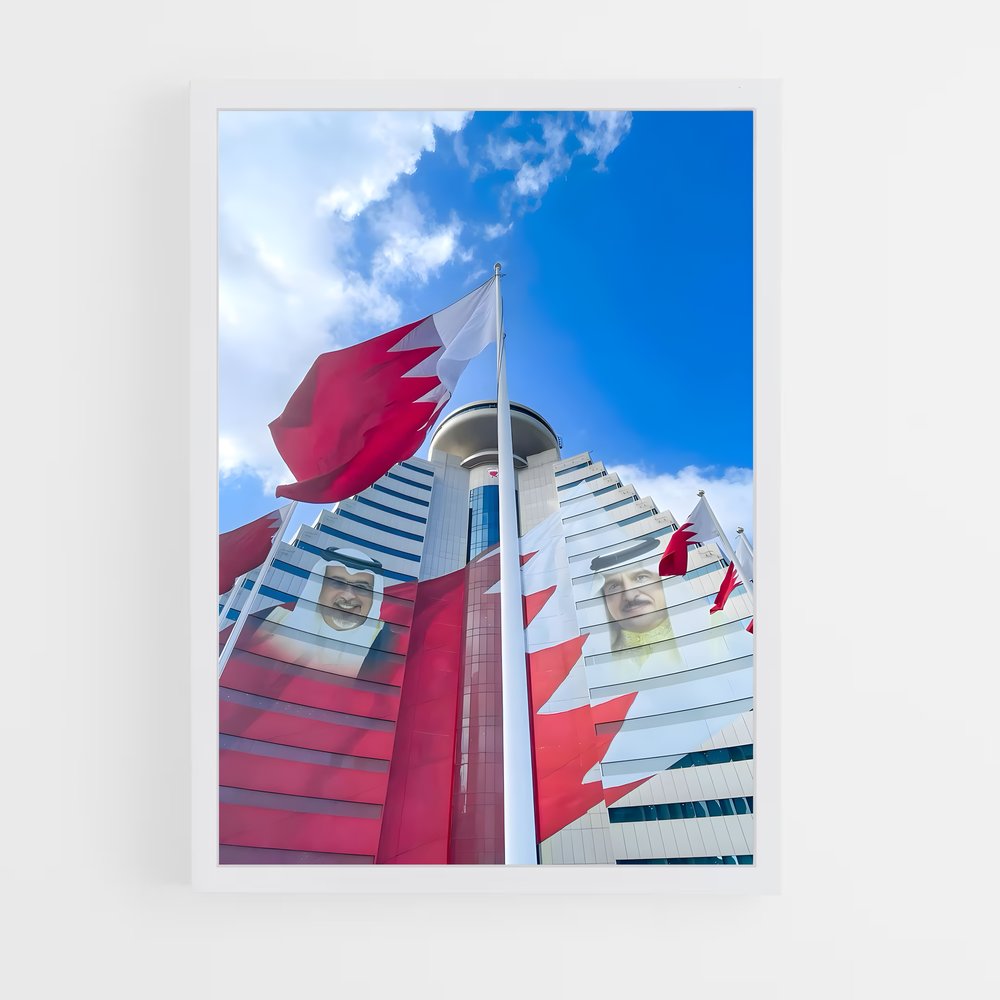 ap-bahrain flag-4 cadre Blanc