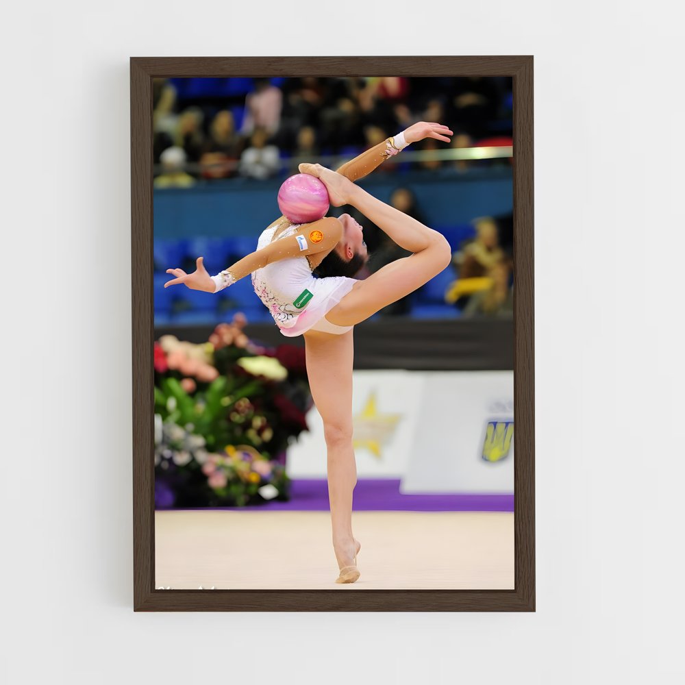 ap-ball rhythmic gymnastics-3 cadre Bois foncé
