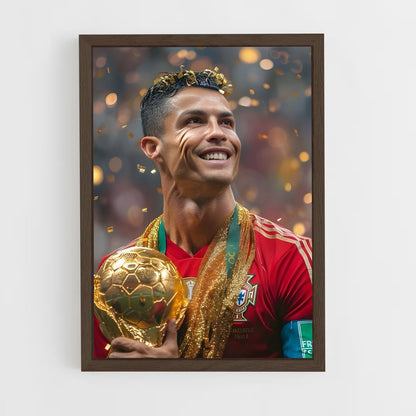 ap-ballon d'or-5 cadre Bois foncé