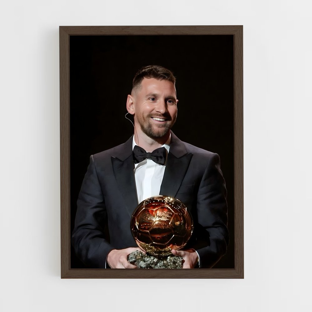 ap-ballon d'or-8 cadre Bois foncé