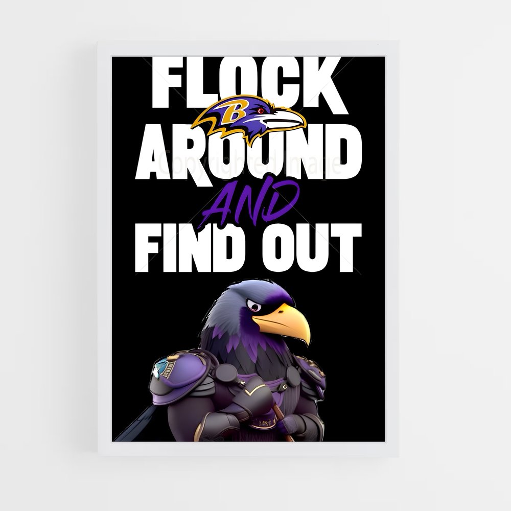 ap-baltimore ravens-7 cadre Blanc