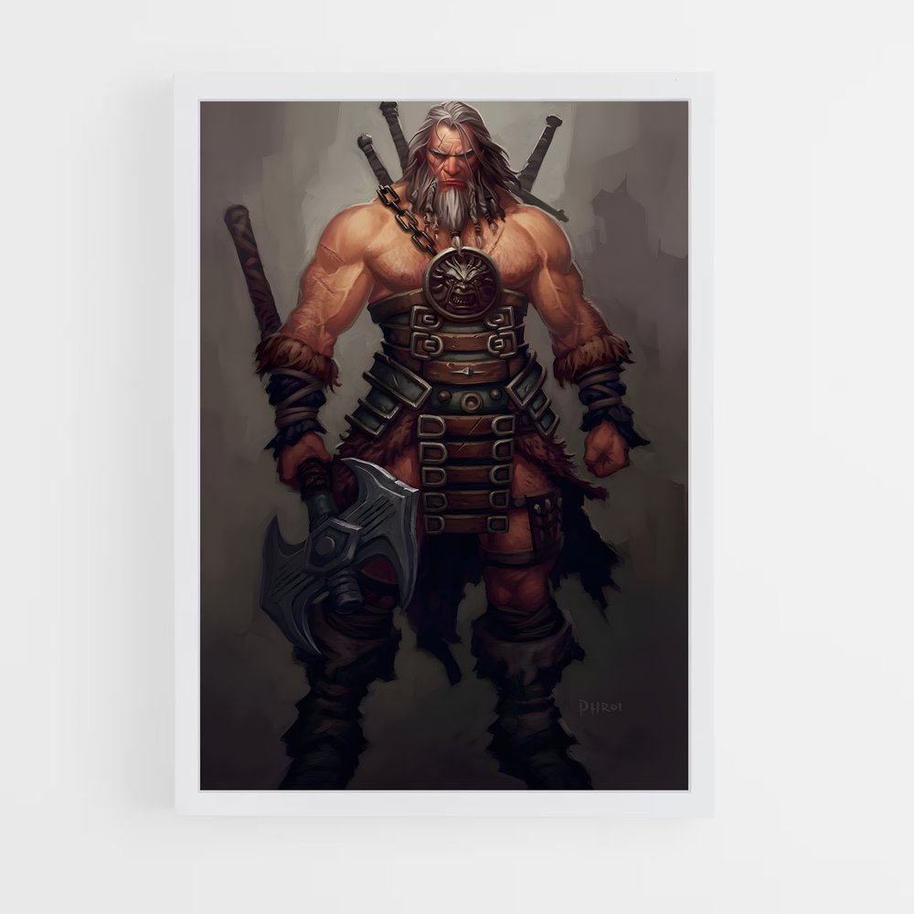 ap-barbarian diablo-6 cadre Blanc
