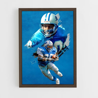 ap-barry sanders-2 cadre Bois foncé