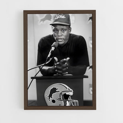 ap-barry sanders-3 cadre Bois foncé