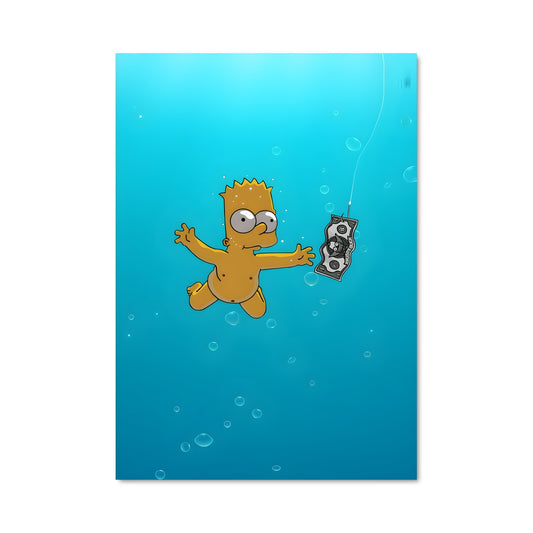 Poster Bart à la Plongée