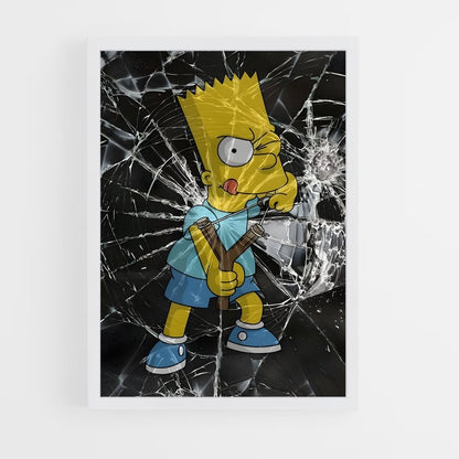 ap-bart simpson-3 cadre Blanc