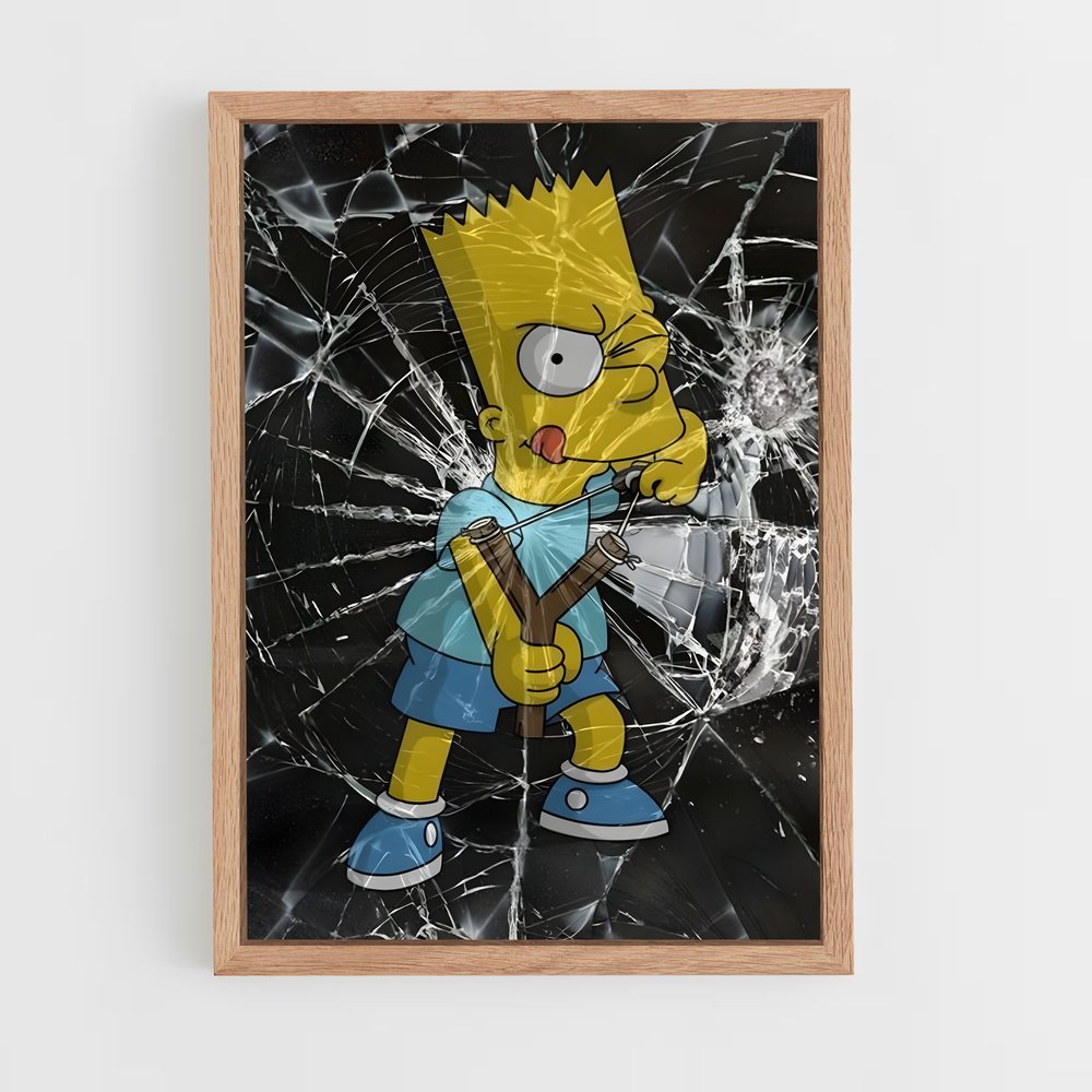 ap-bart simpson-3 cadre Bois clair