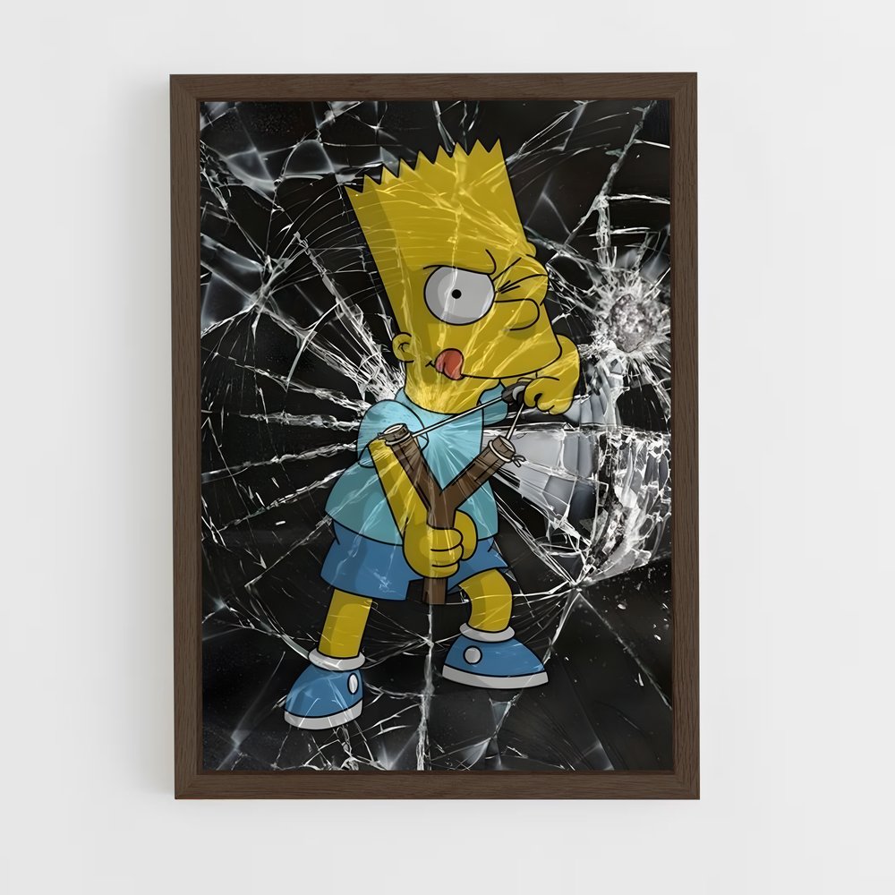 ap-bart simpson-3 cadre Bois foncé