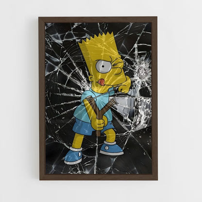 ap-bart simpson-3 cadre Bois foncé