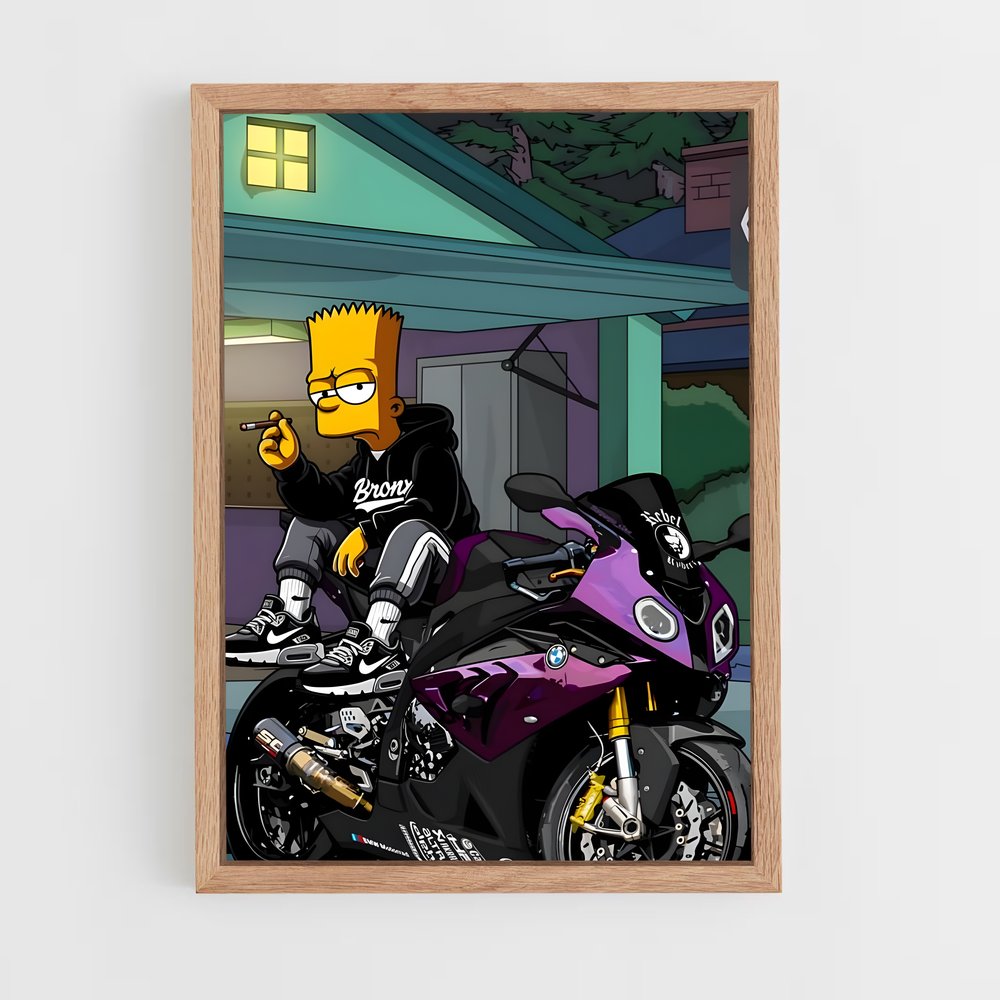 ap-bart simpson-4 cadre Bois clair
