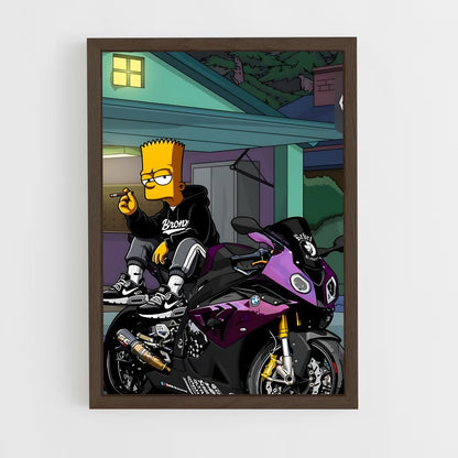ap-bart simpson-4 cadre Bois foncé