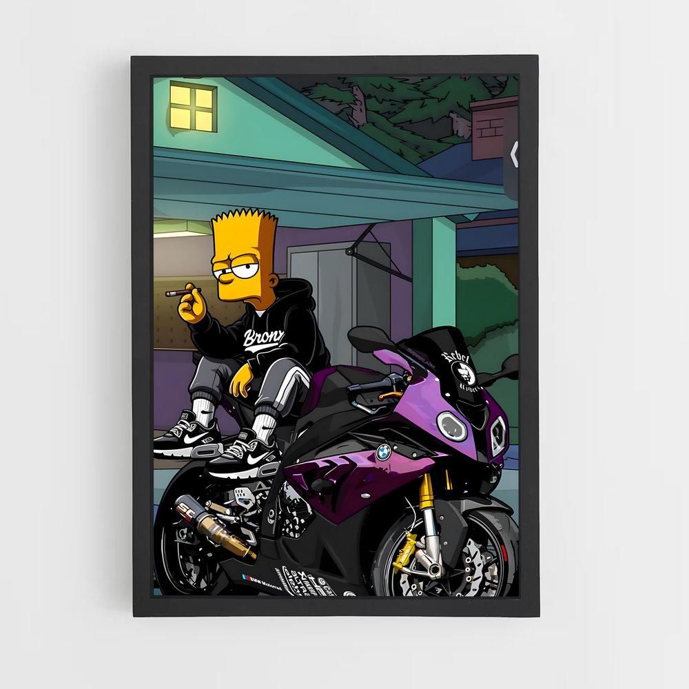 ap-bart simpson-4 cadre Noir