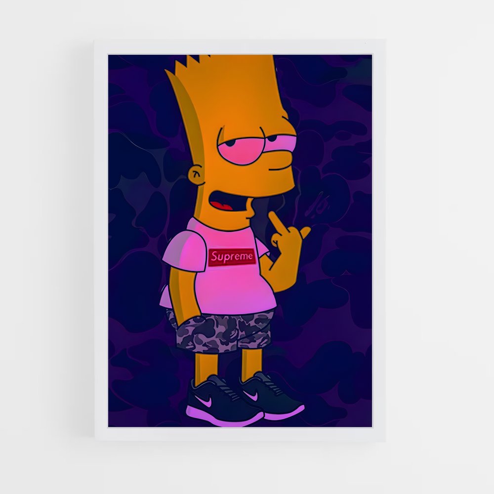 ap-bart simpson-6 cadre Blanc