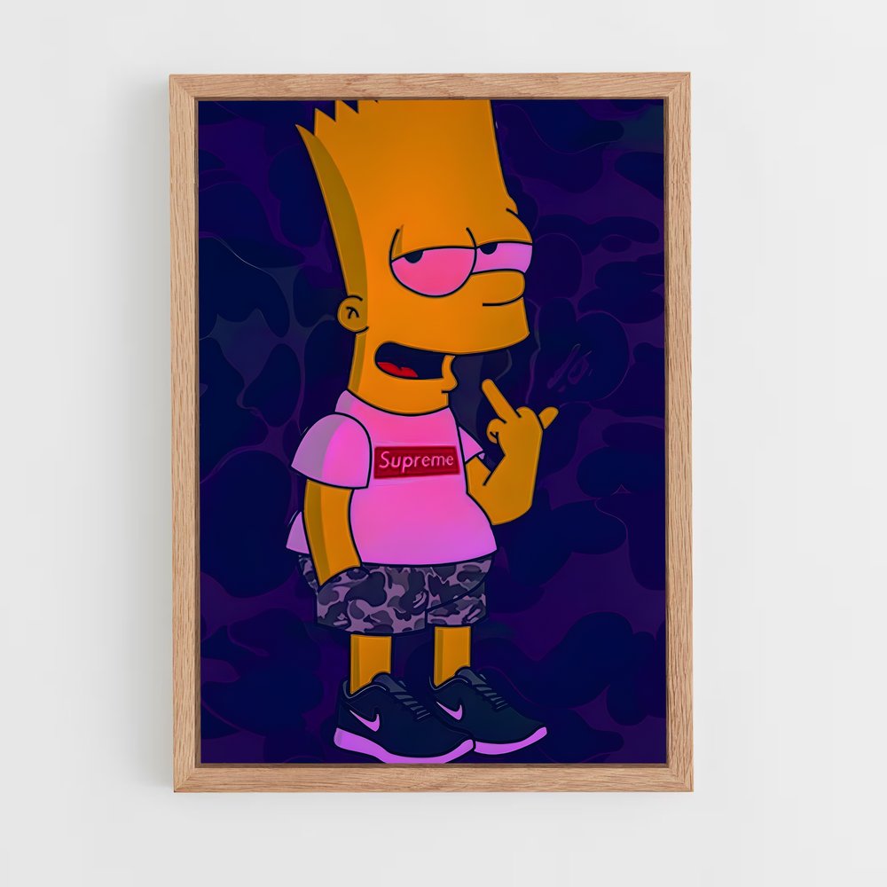 ap-bart simpson-6 cadre Bois clair
