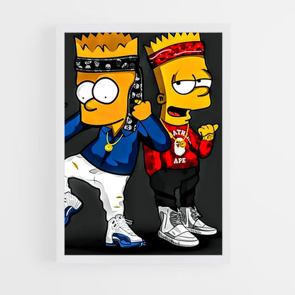ap-bart simpson-8 cadre Blanc