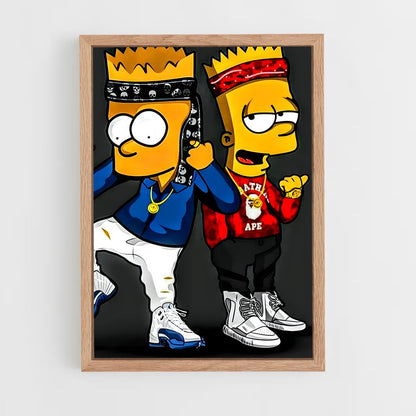 ap-bart simpson-8 cadre Bois clair