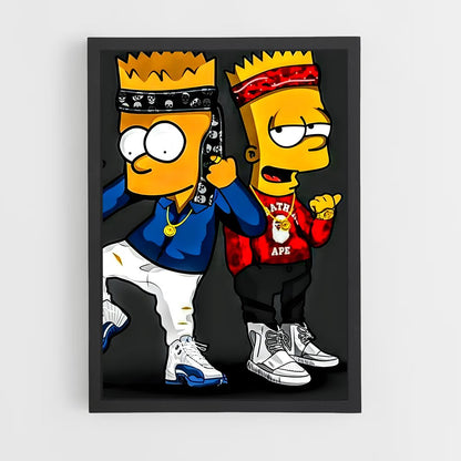 ap-bart simpson-8 cadre Noir