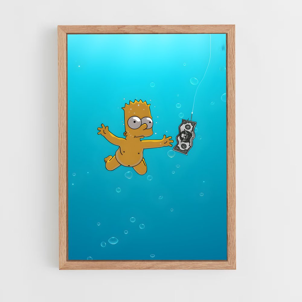 ap-bart simpson-9 cadre Bois clair