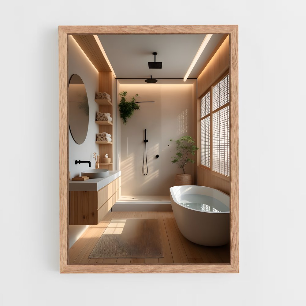 ap-bathroom-16 cadre Bois clair