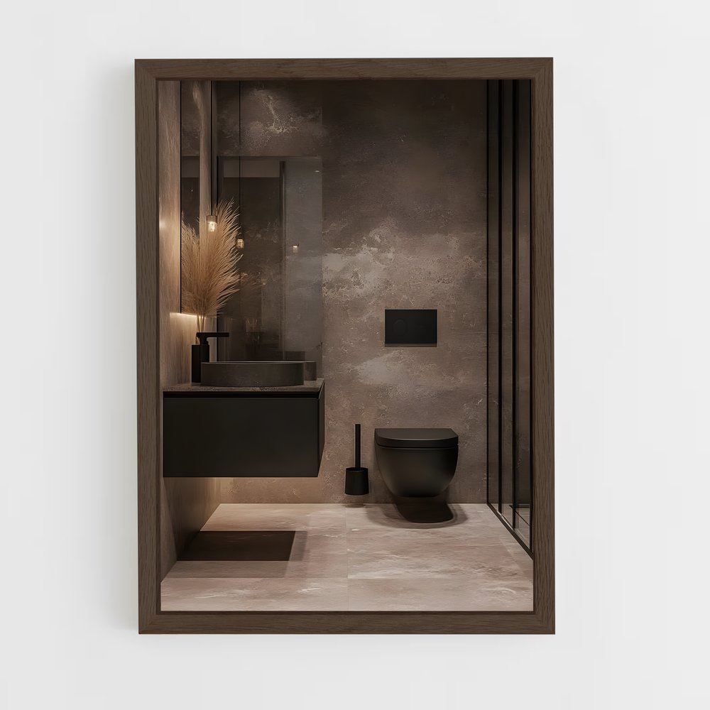 ap-bathroom-7 cadre Bois foncé