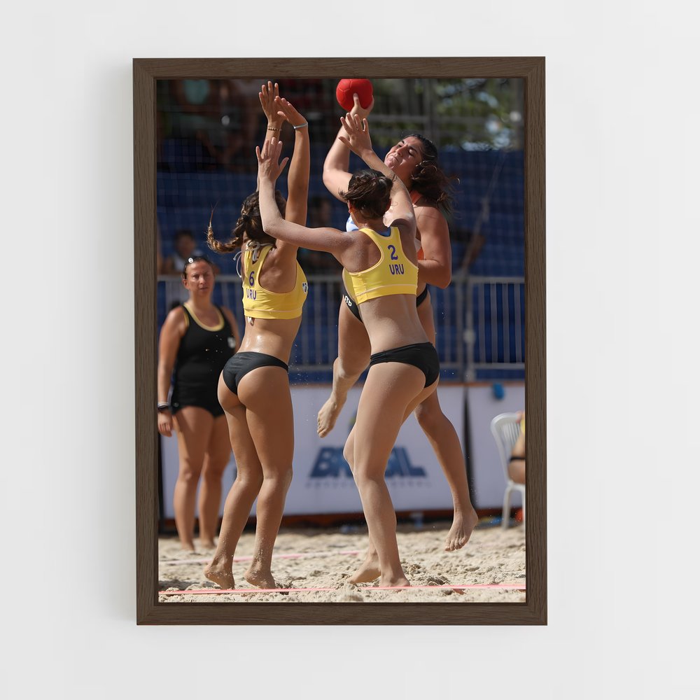 ap-beach handball-2 cadre Bois foncé
