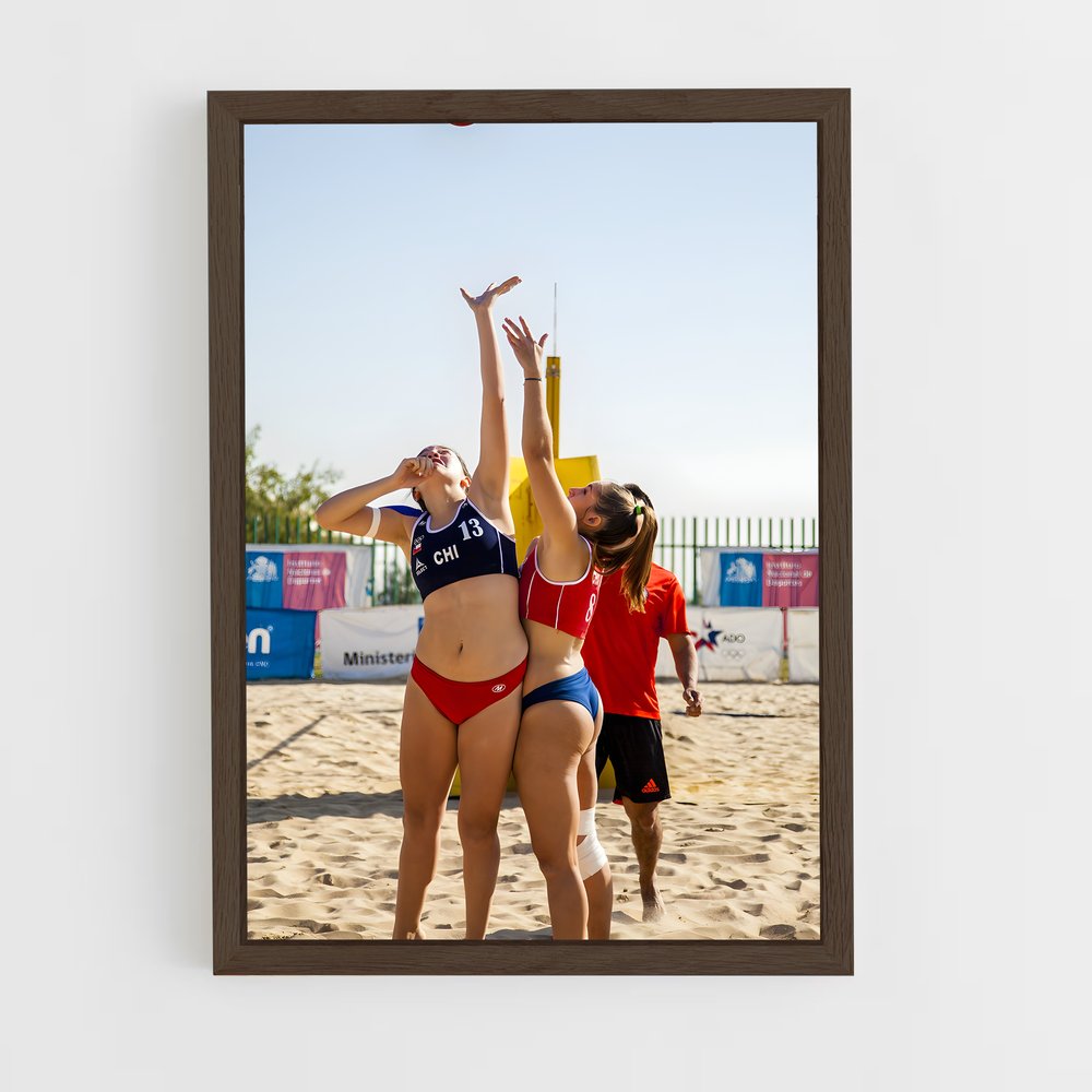 ap-beach handball-4 cadre Bois foncé