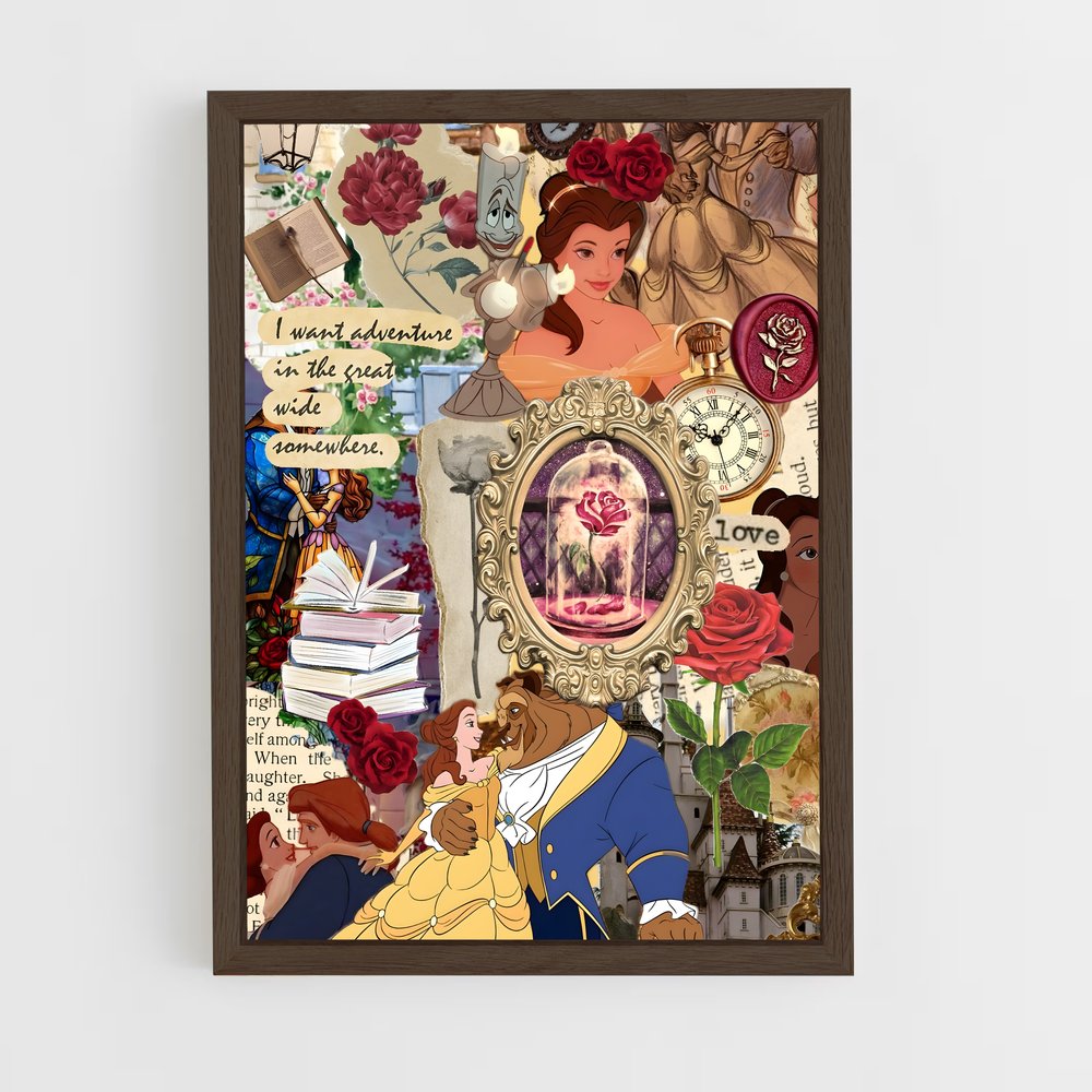 ap-beauty and the beast-6 cadre Bois foncé