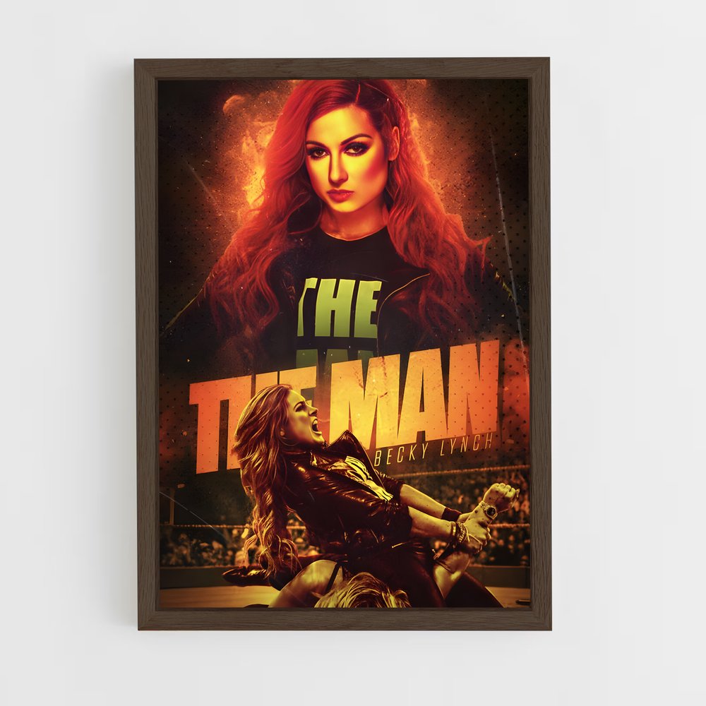ap-becky lynch-9 cadre Bois foncé