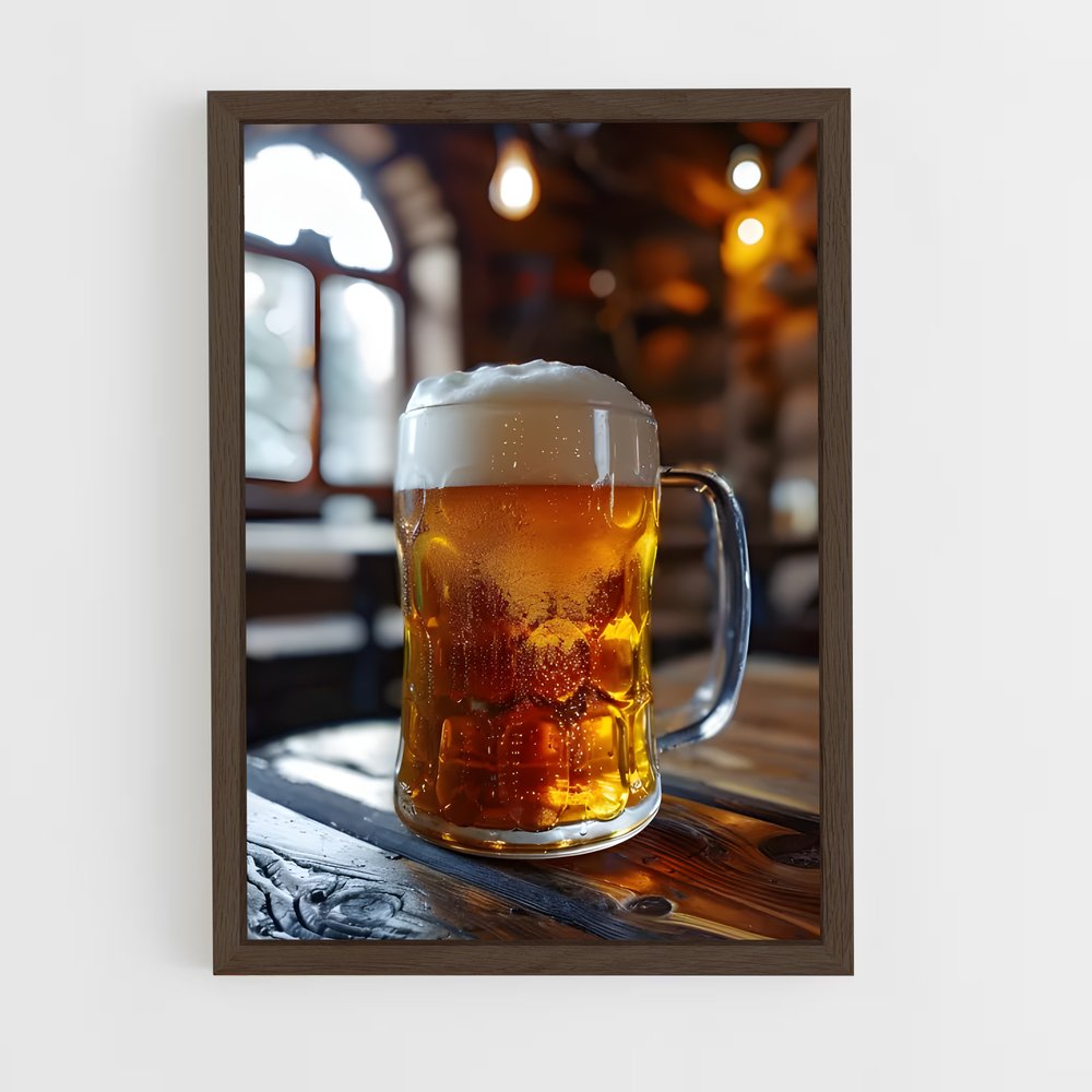 ap-beer pint-2 cadre Bois foncé