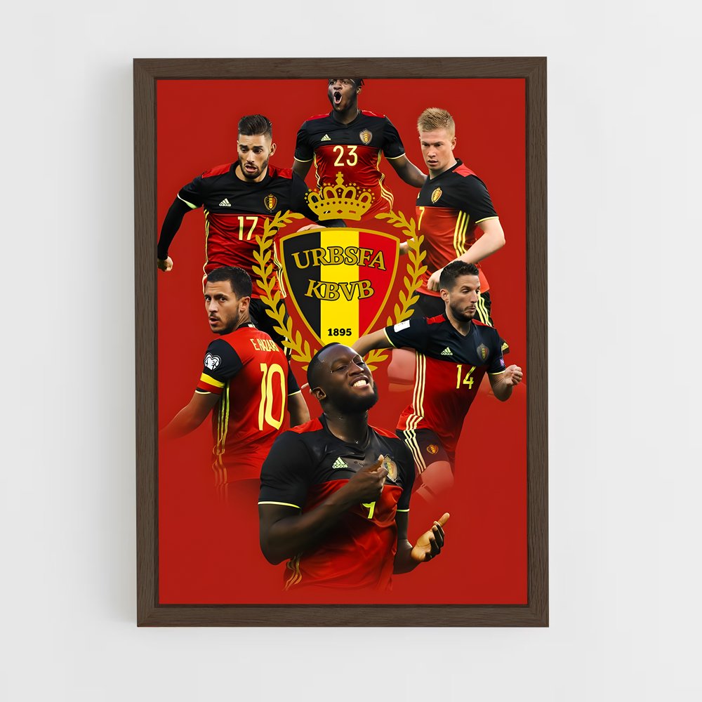 ap-belgium national football team-5 cadre Bois foncé