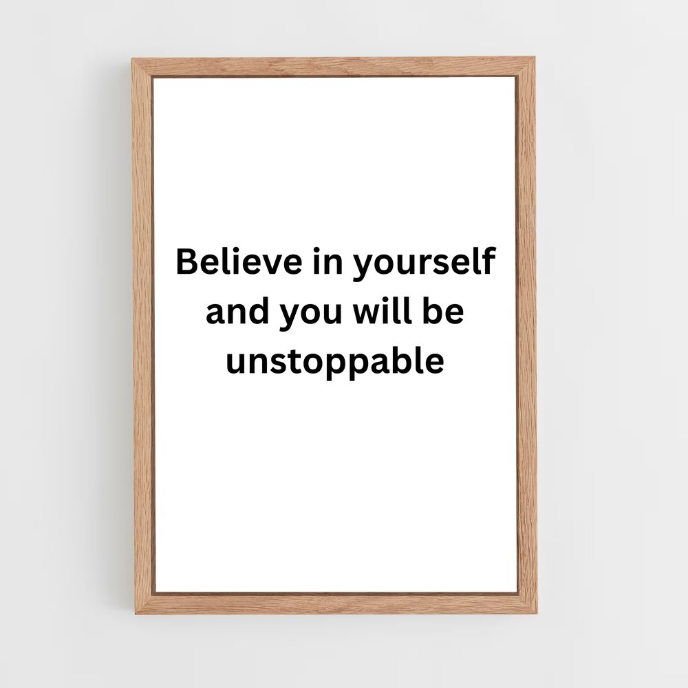 ap-believe in yourself-3 cadre Bois clair