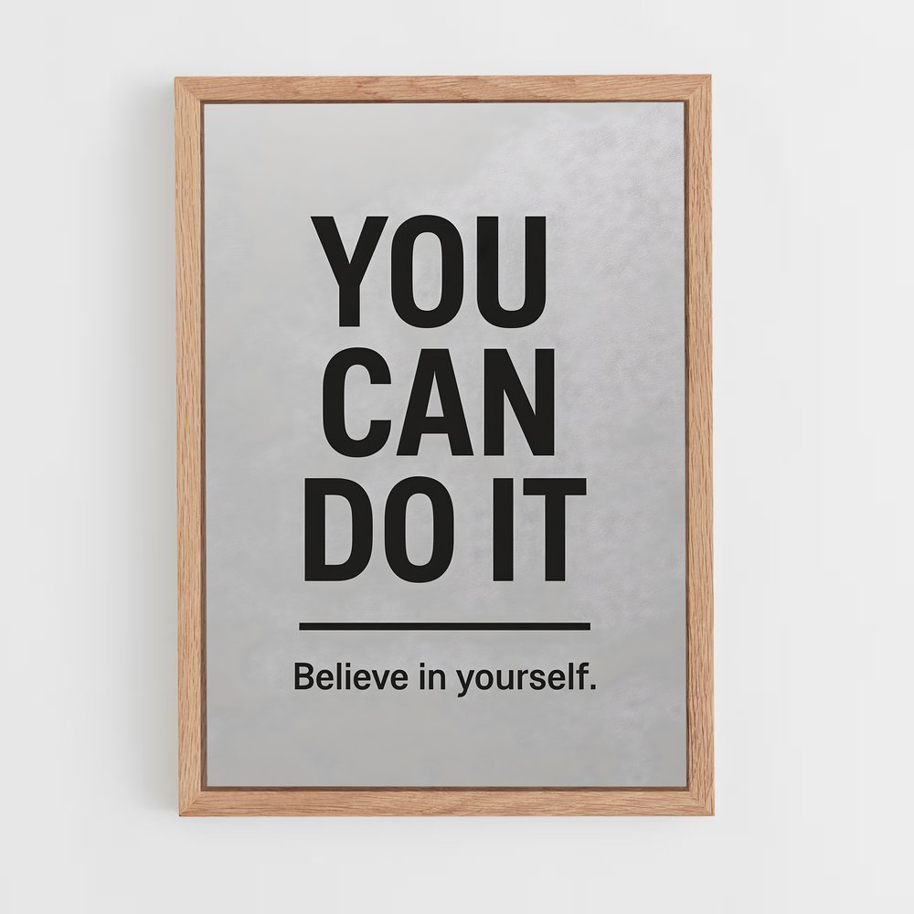 ap-believe in yourself-6 cadre Bois clair