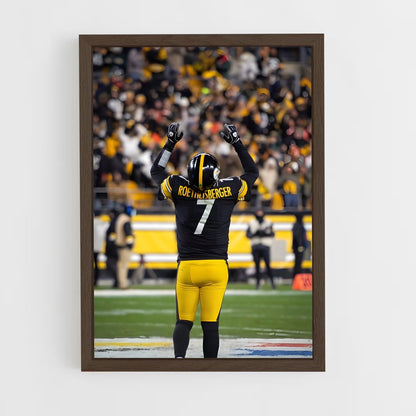ap-ben roethlisberger-1 cadre Bois foncé