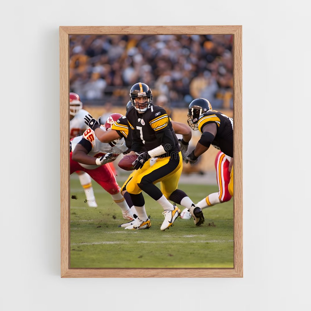 ap-ben roethlisberger-6 cadre Bois clair