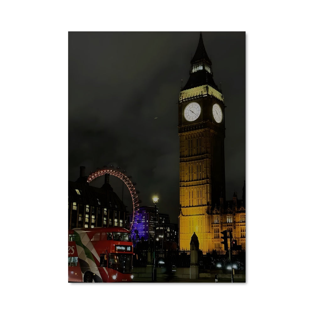 Poster Big Ben et le Bus Rouge