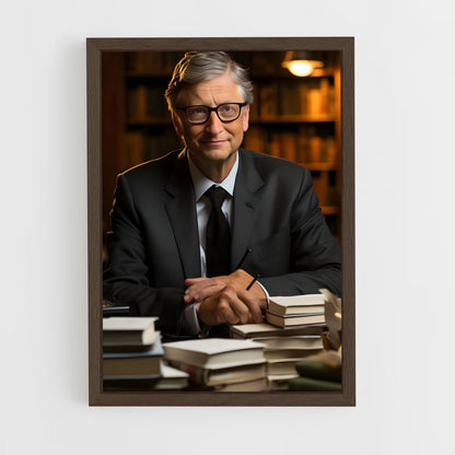 ap-bill gates-1 cadre Bois foncé