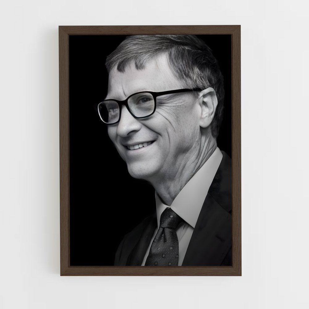 ap-bill gates-4 cadre Bois foncé