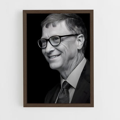 ap-bill gates-4 cadre Bois foncé