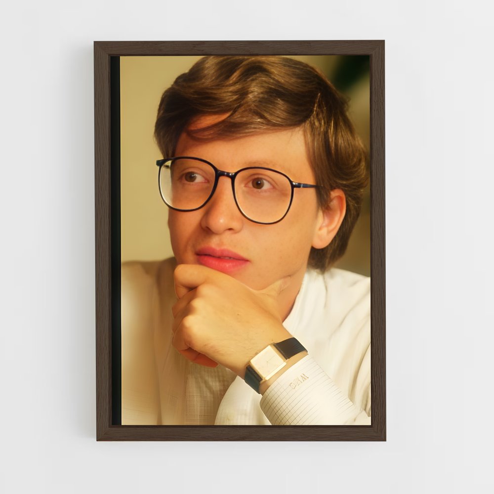 ap-bill gates-6 cadre Bois foncé