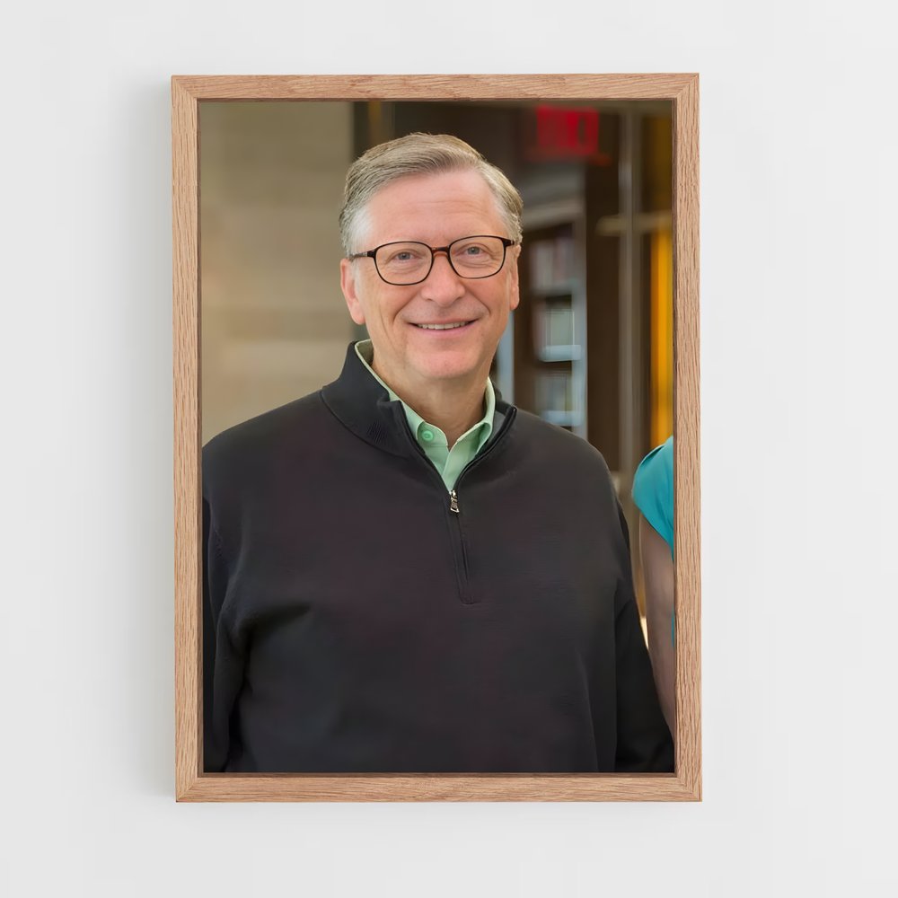 ap-bill gates-7 cadre Bois clair